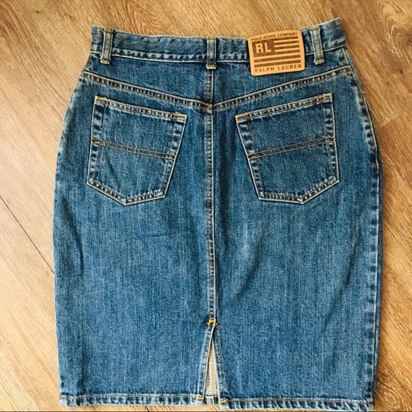 Awesome Vintage Ralph Lauren Denim Skirt! - Picture 4 of 5